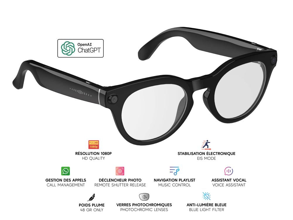 Lunettes connectées Mogie.Caméra - Modèle Elara