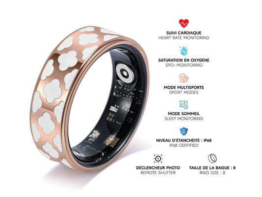 Bague connectée Mogie.avec étui - Modèle Ursa - Coloris Or Rose